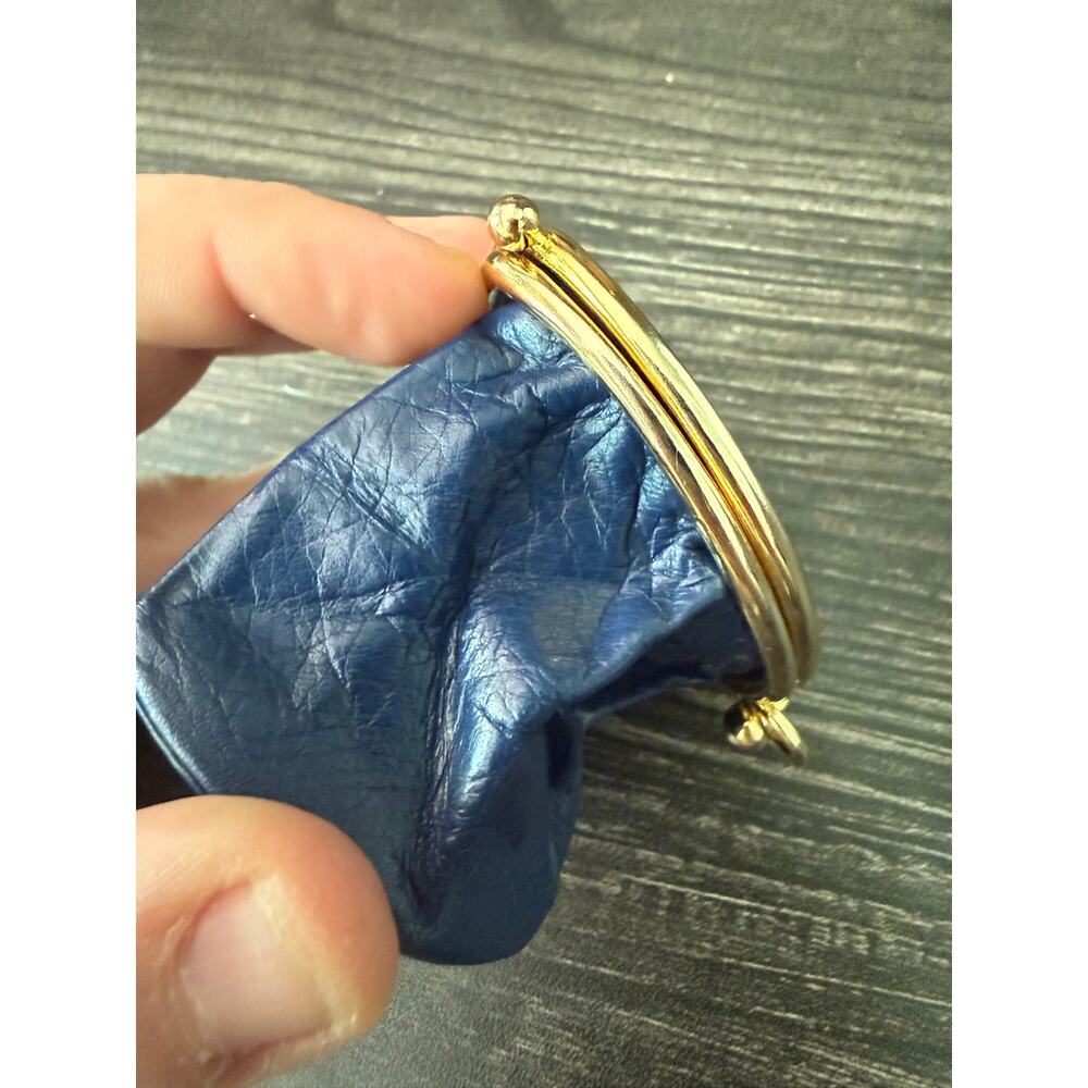 Vintage Christian Dior Expandable Navy & Gold Change Purse - Picture 3 of 6